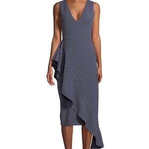 Georgia Hardinge Strobe Chevron Dress in Gunmetal
